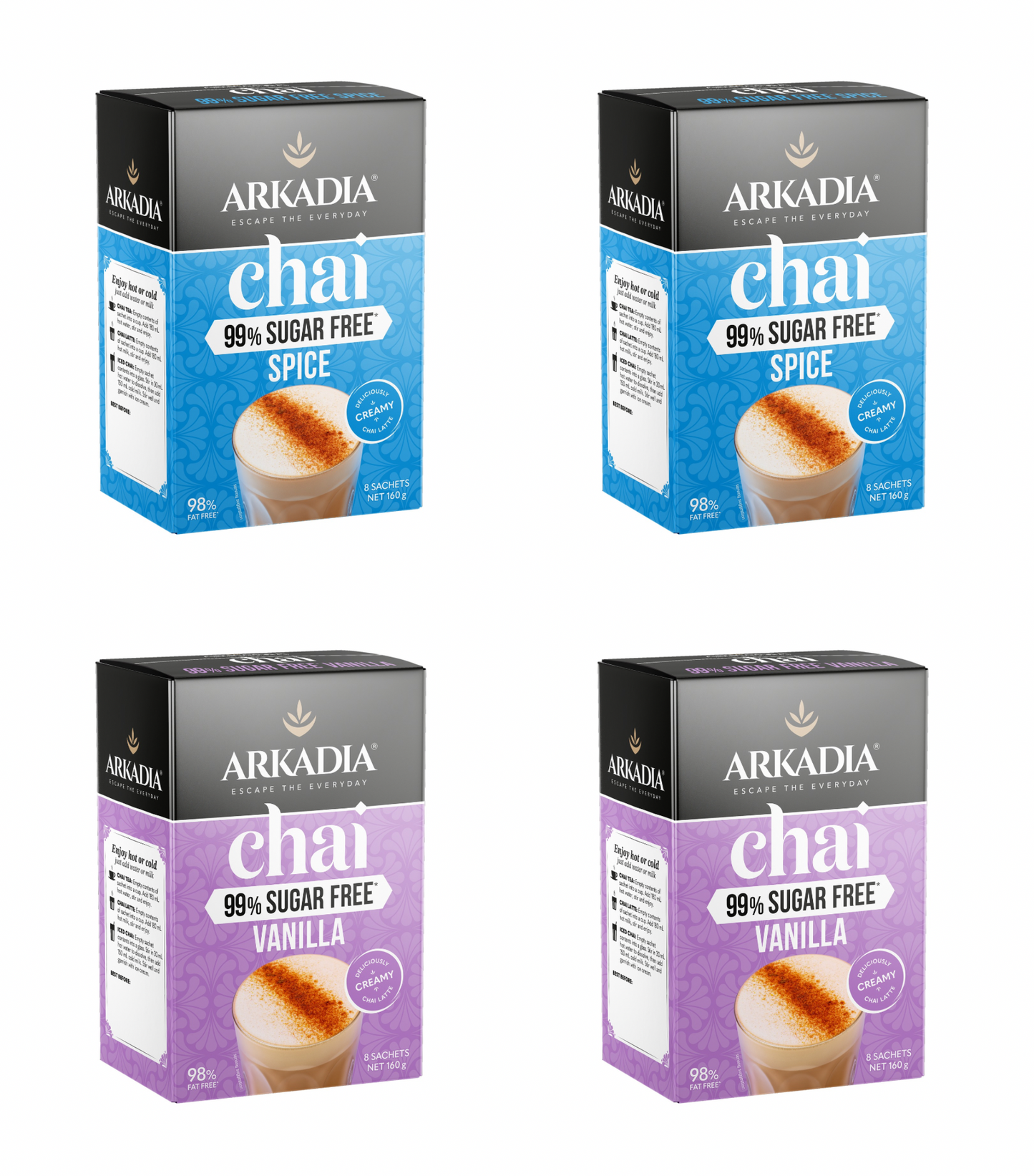 Pack 4X Chai Latte 99% Sin Azúcar
